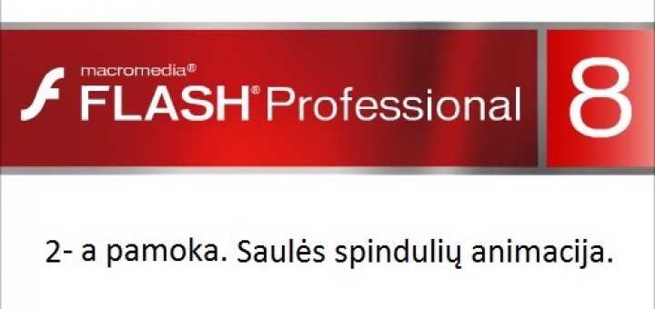 Flash animacija. Saulės spindulių animacija.